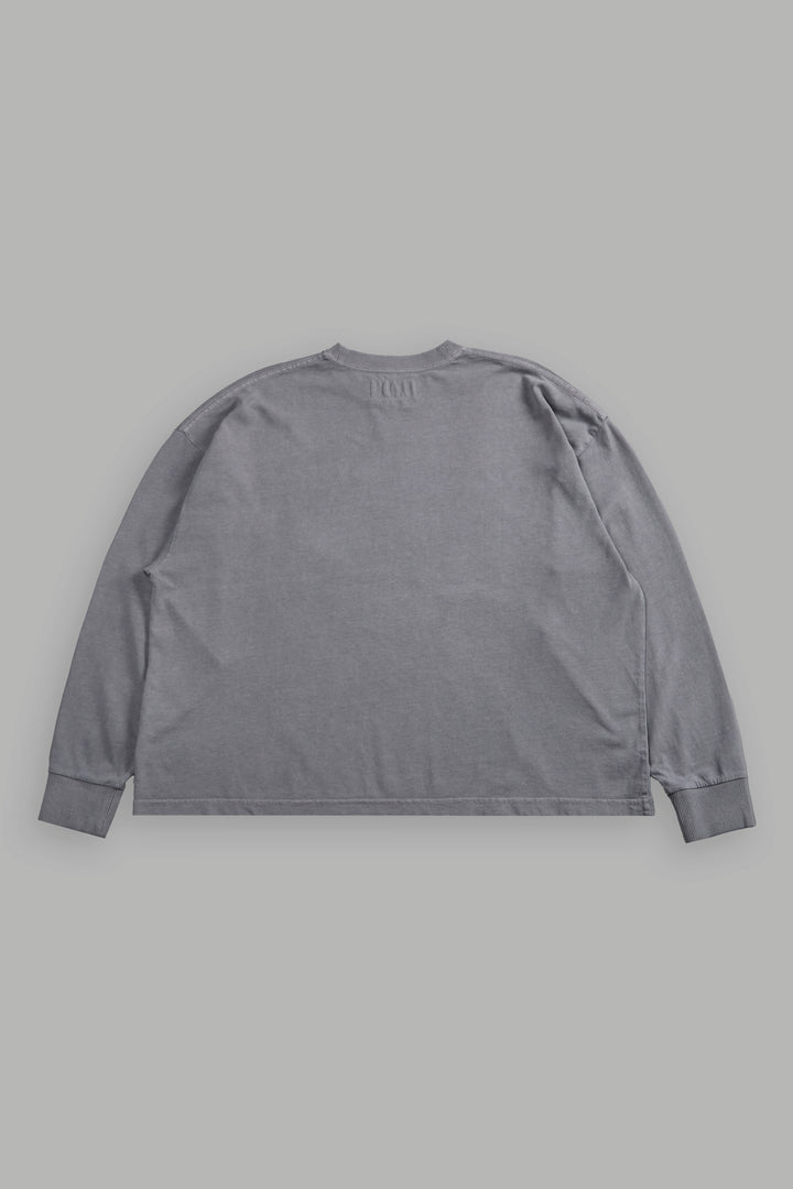 Nightmare Grunge "Box Cut" L/S Tee in Dove Gray