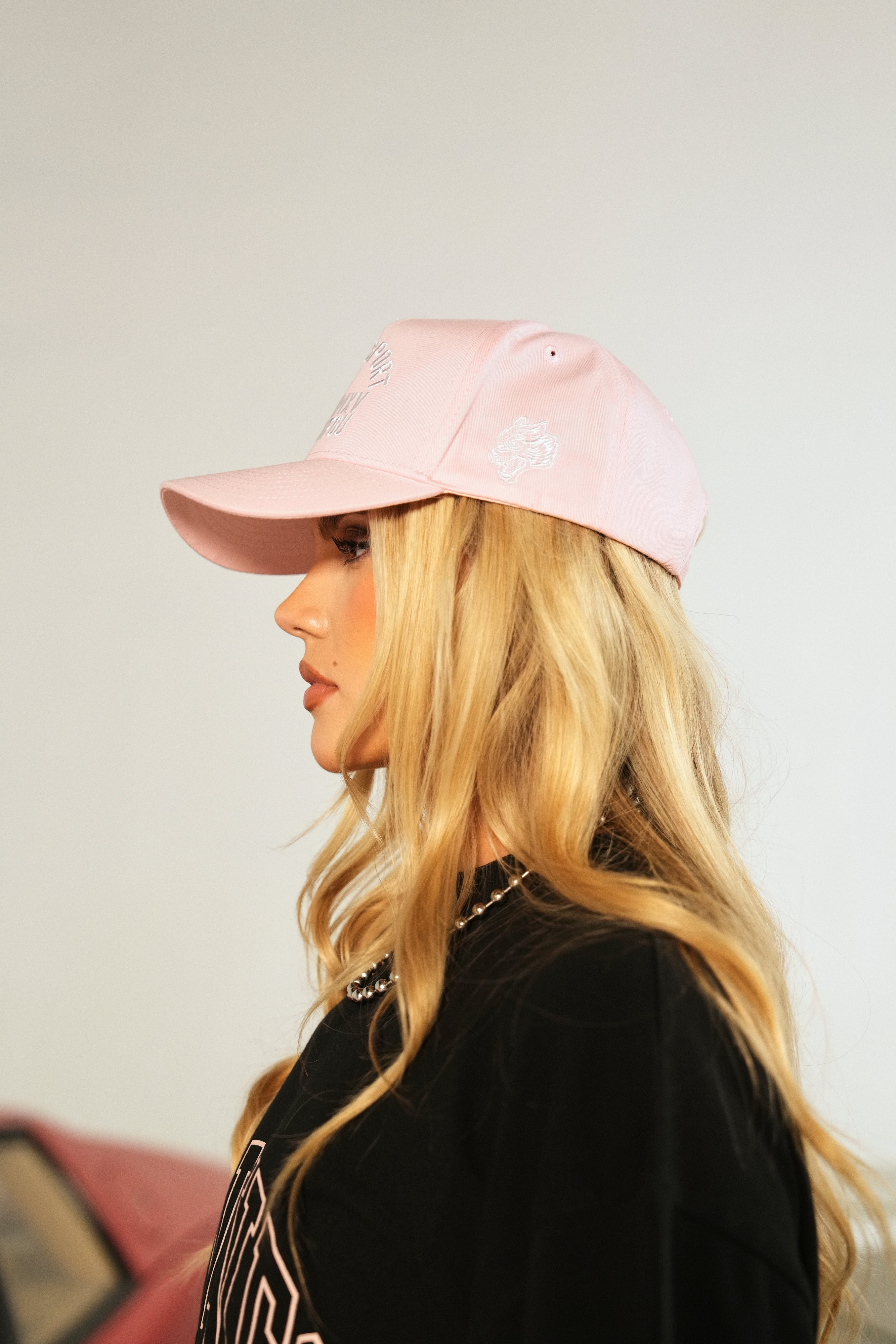 Darc Sport Wolves 5 Panel Hat in Cherry Blossom