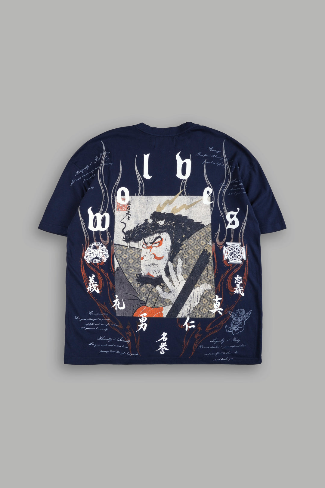 The Warrior Code Premium Oversized Tee in Navy