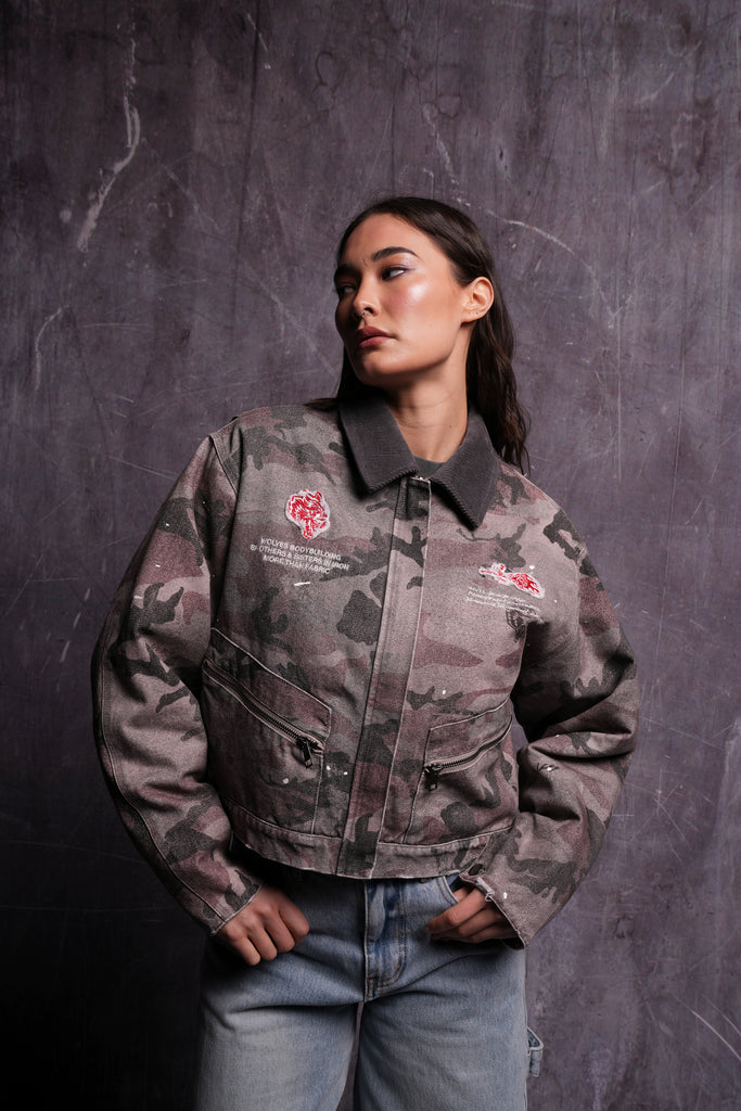 店舗良い Wolves Among Roses Wayland Cropped Jacket in Blooming ジャケット・アウター