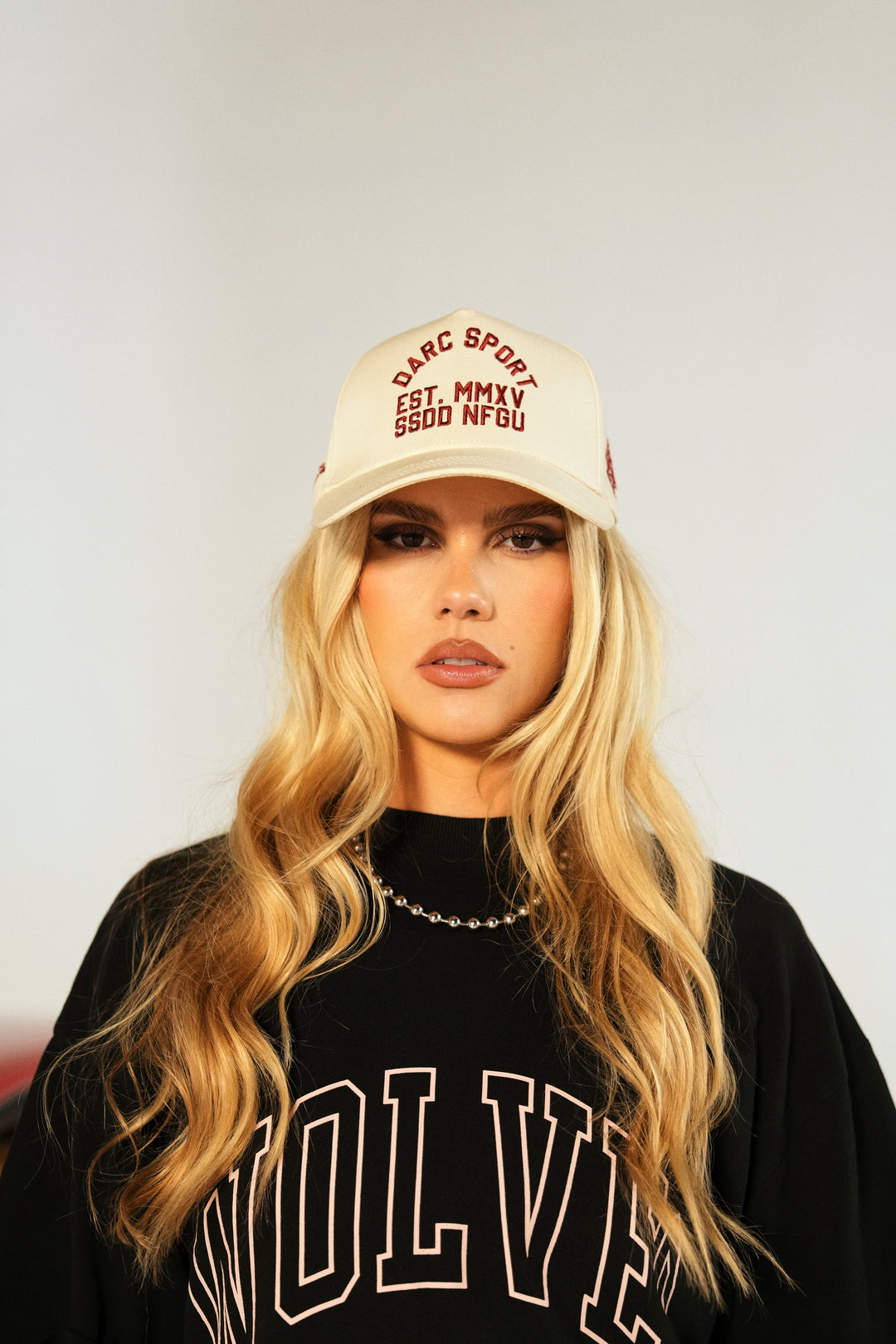 Darc Sport Wolves 5 Panel Hat in Cream