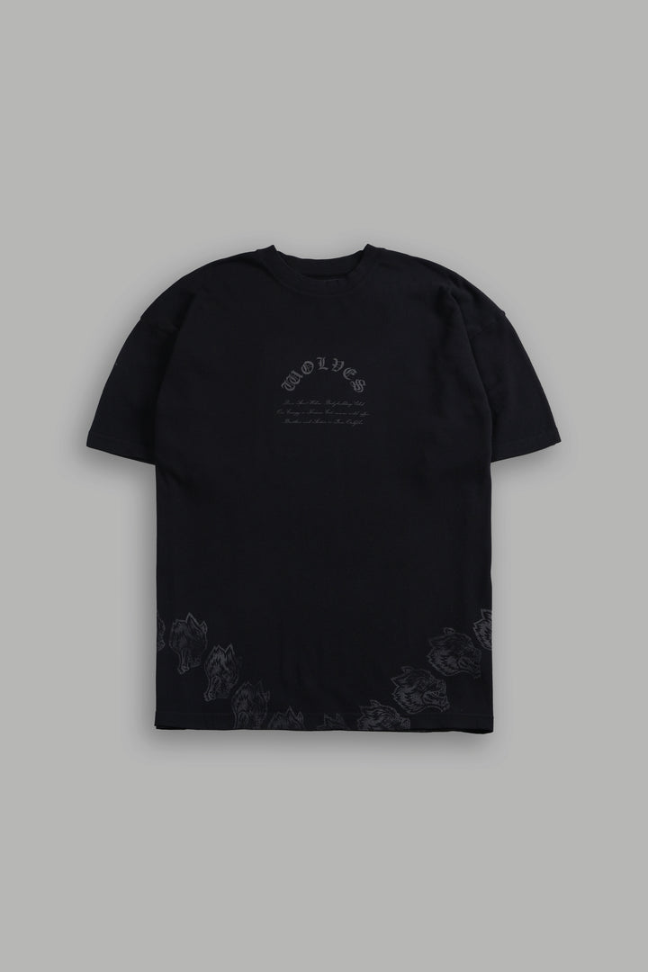 Darc Batman "Side By Side" Series Premium Oversized Tee in Black