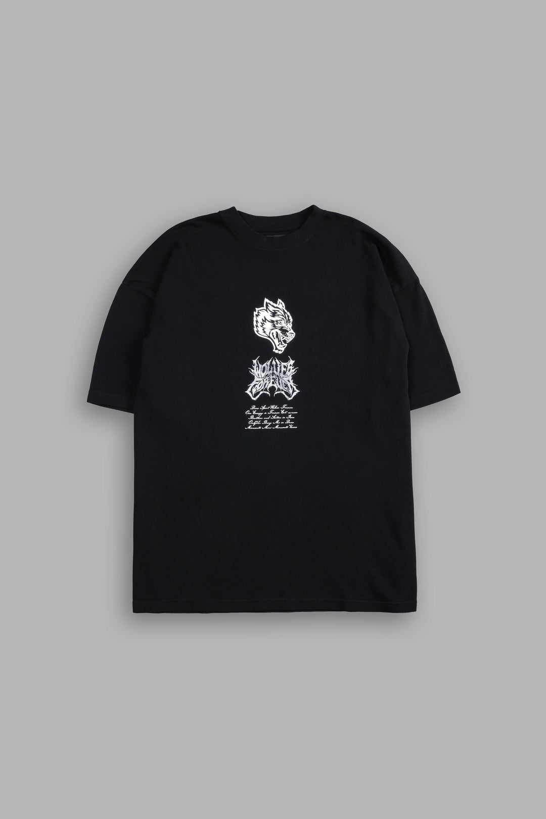 Metal WLVS "Premium" Oversized Tee in Black
