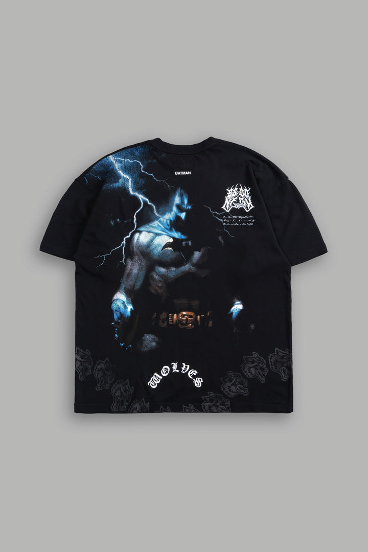 Darc Batman "Side By Side" Series Premium Oversized Tee in Black