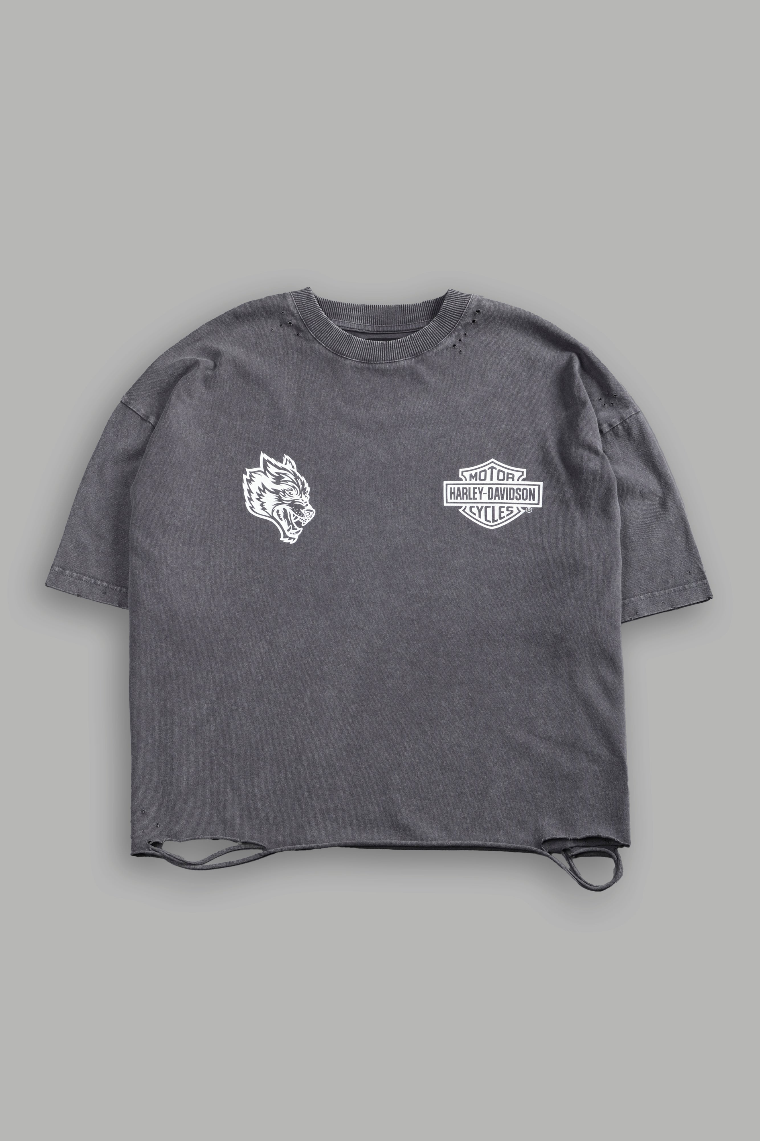 Harley-Davidson Wolves Distressed Grunge 