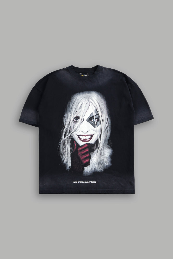 Quinn Forever "Premium" Oversized Tee in Black Drift Wash