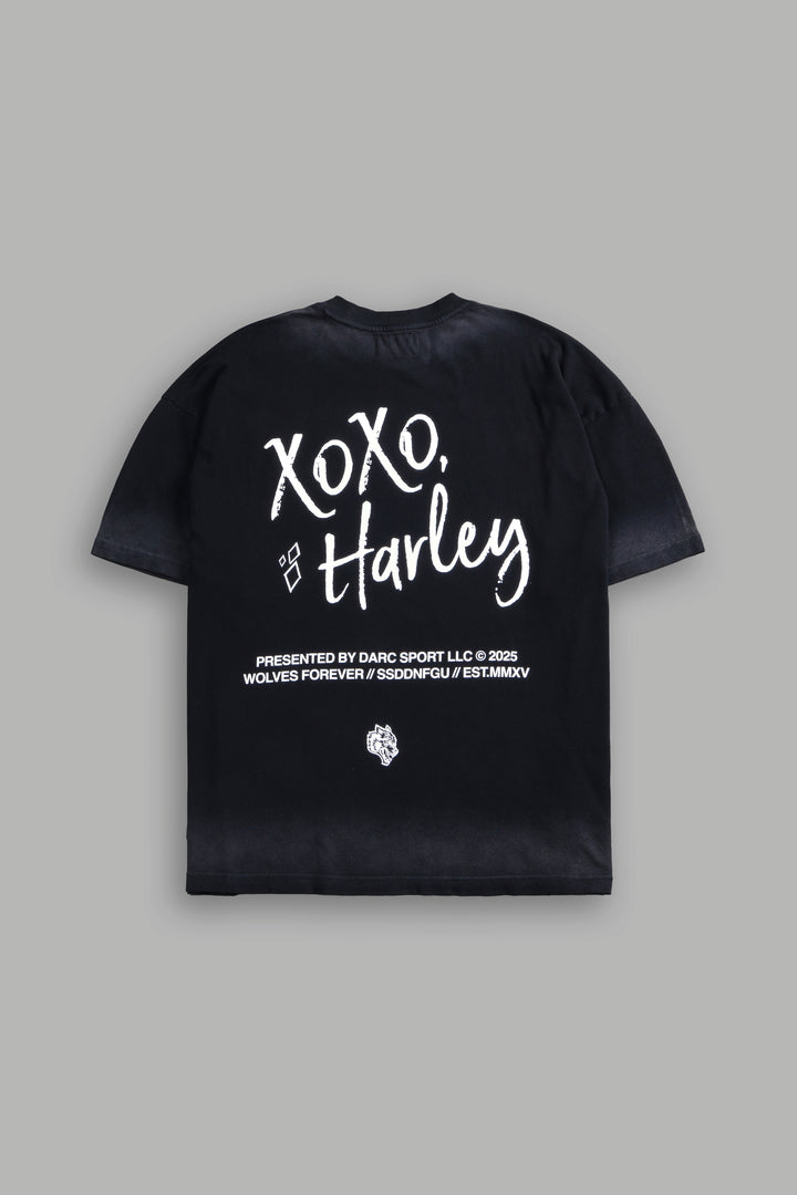Quinn Forever "Premium" Oversized Tee in Black Drift Wash