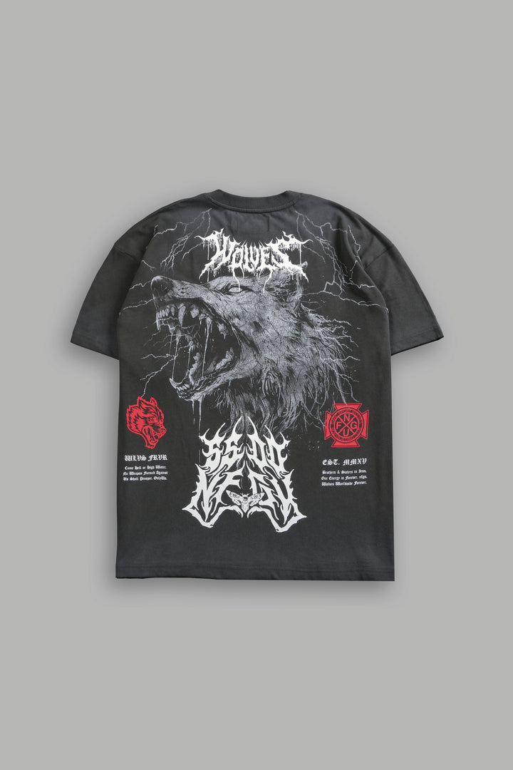 Fenrir Storm "Premium" Oversized Tee in Wolf Gray Drift Wash