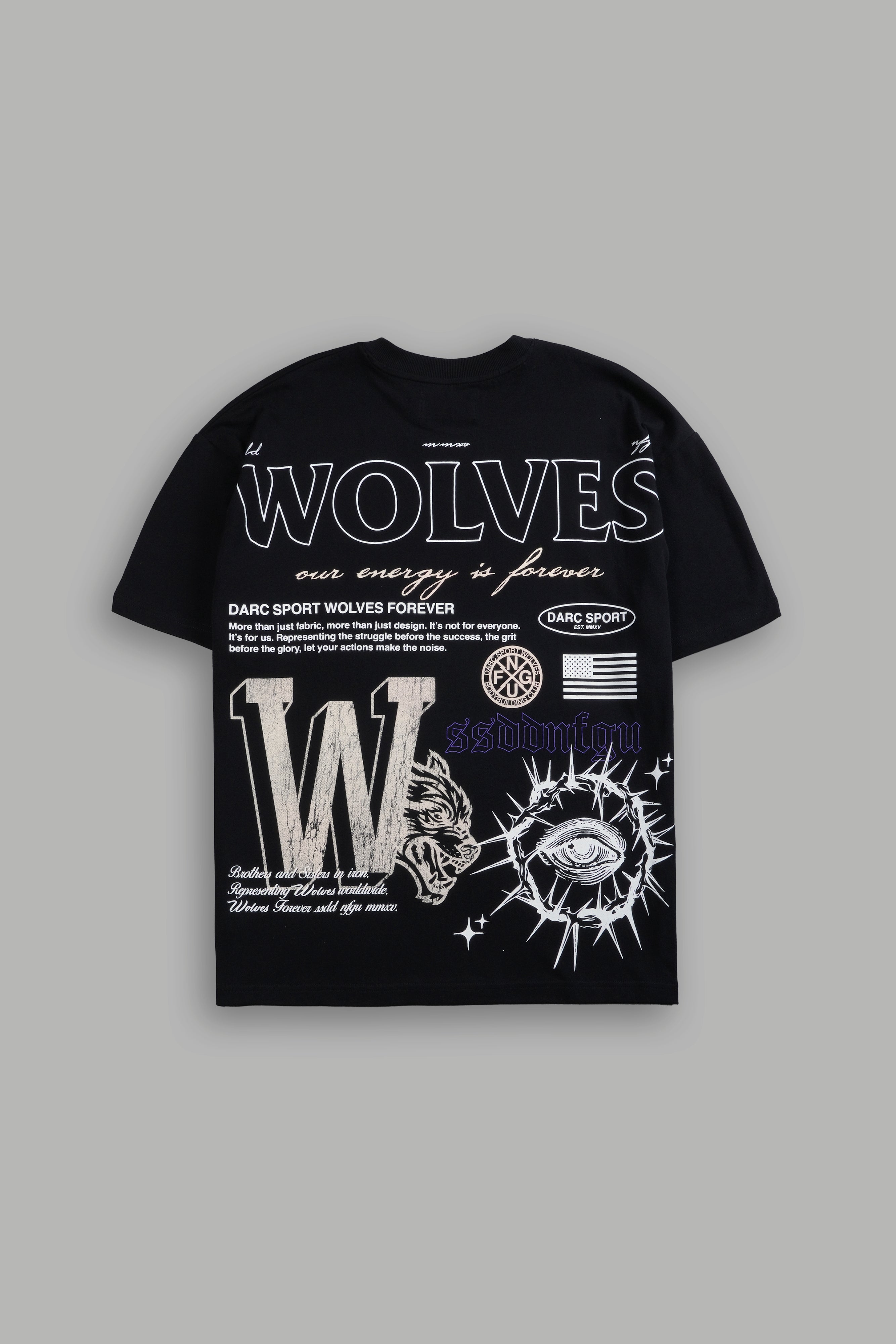 Way of the Wolves "Premium" Oversized Tee in Black