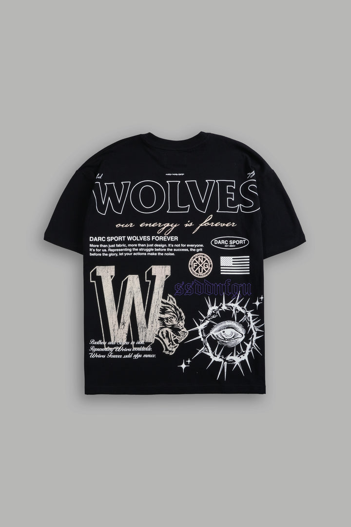 Way of the Wolves "Premium" Oversized Tee in Black