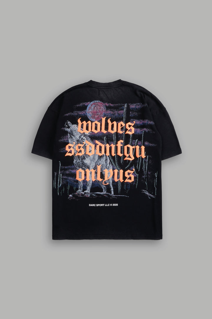Desert Howl "Premium" Oversized Tee in Black