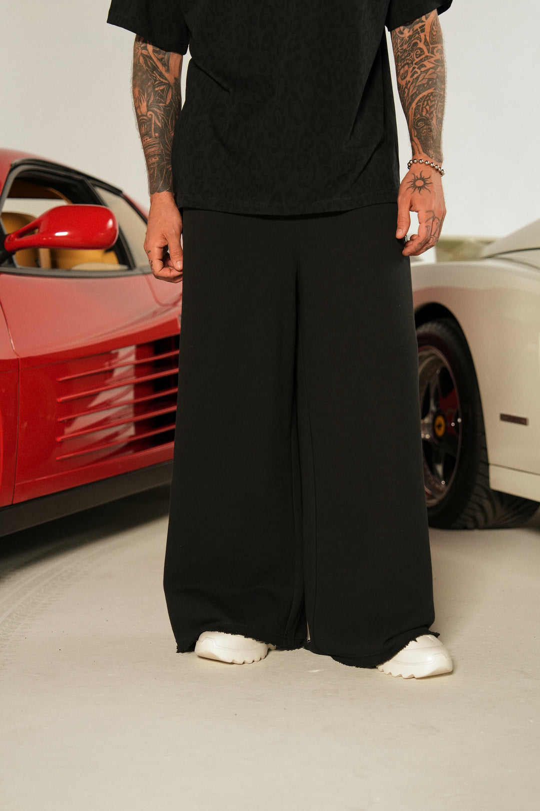 Always Oversized Omen Sweat Pants in Black