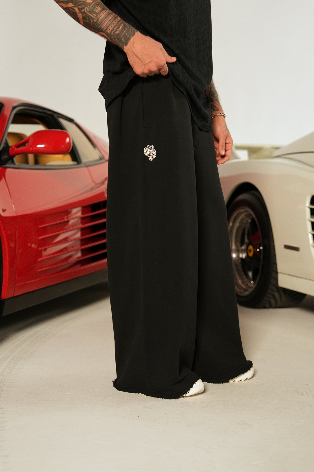 Always Oversized Omen Sweat Pants in Black