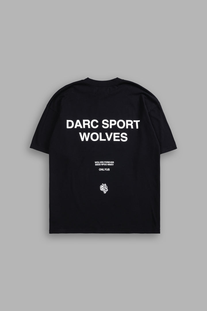 Darc Sport Wolves "Premium" Oversized Tee in Black