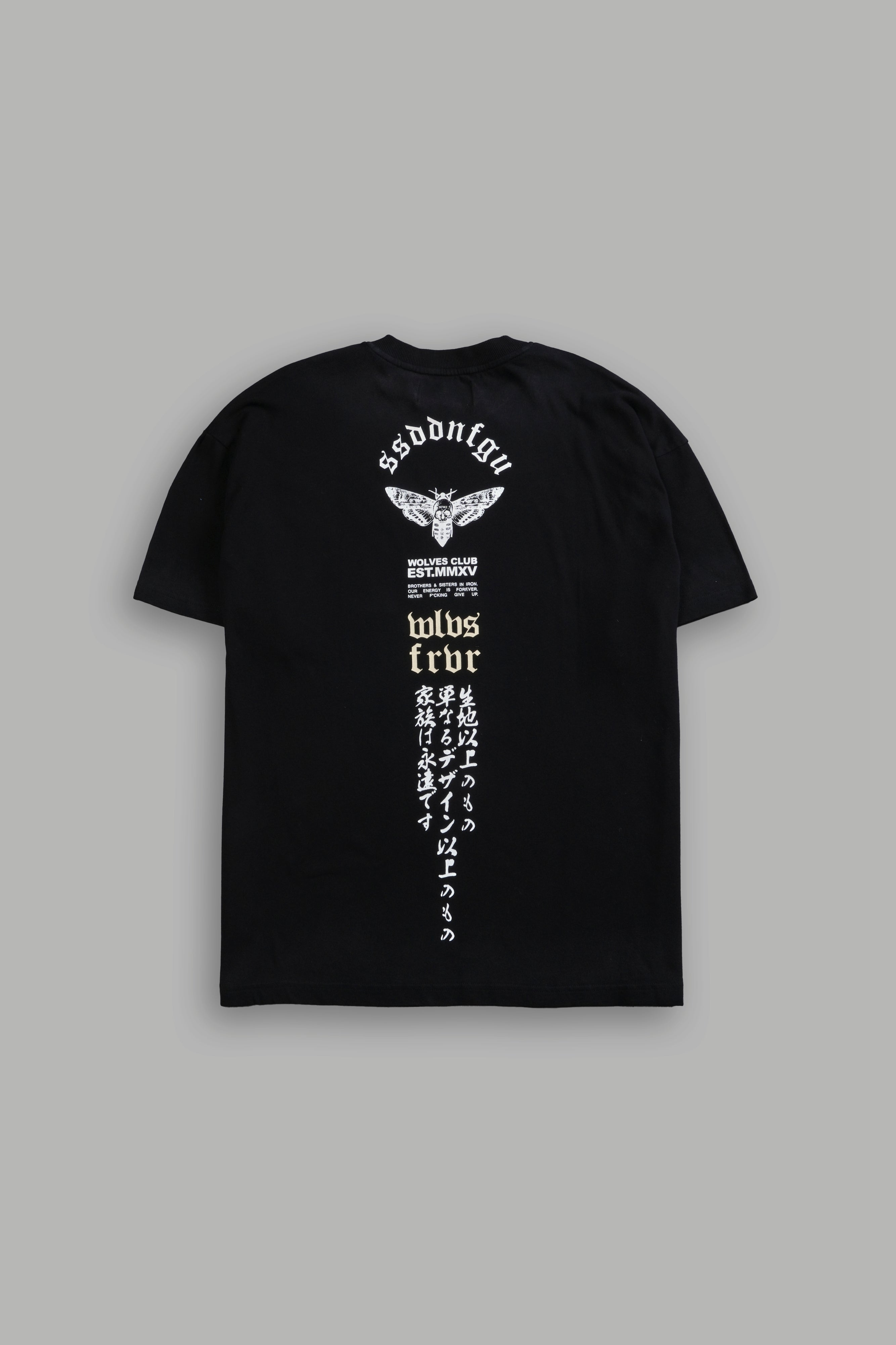 Hannya Inferno "Premium" Oversized Tee in Black Sun Fade