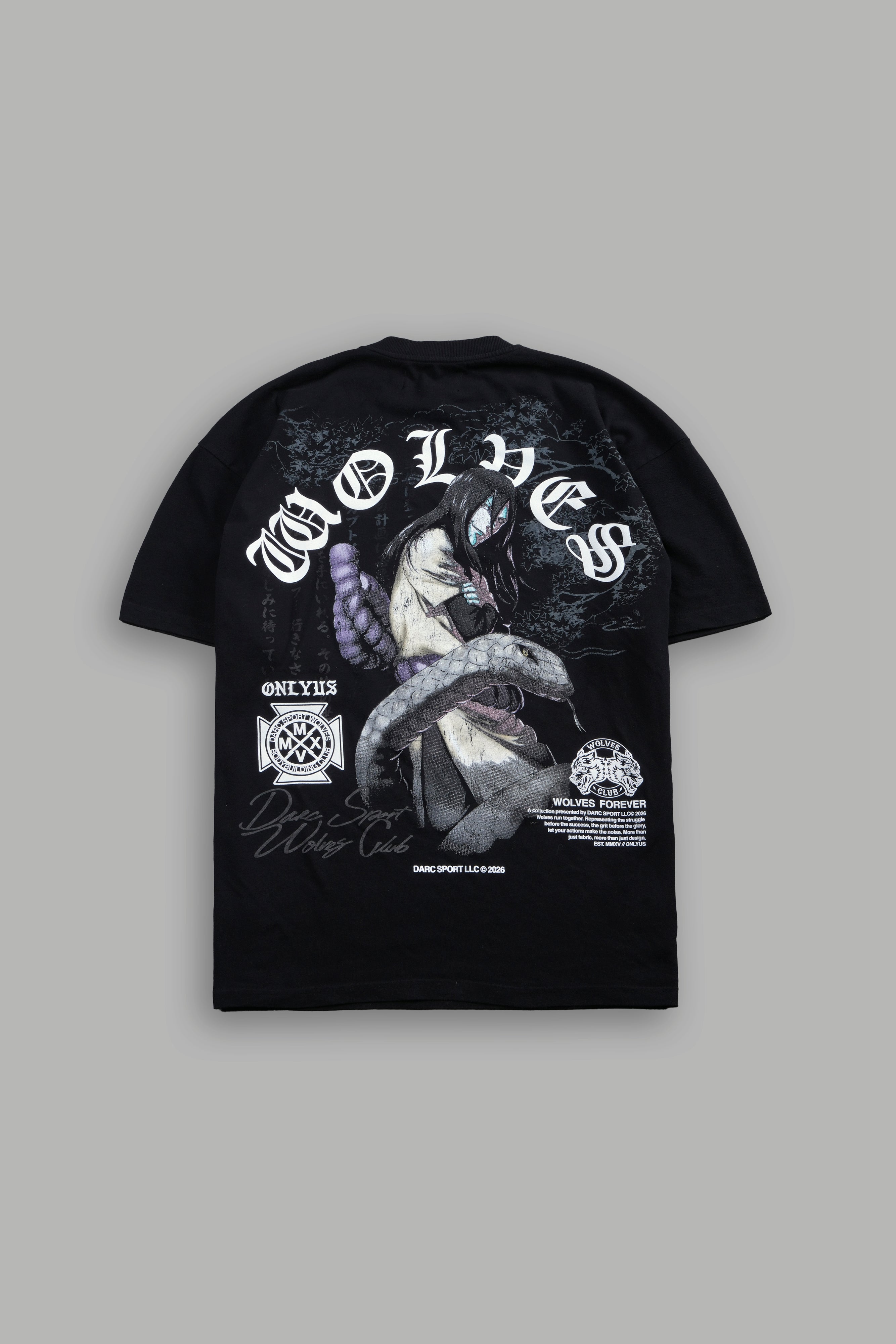 Orochimaru Premium Oversized Tee in Black