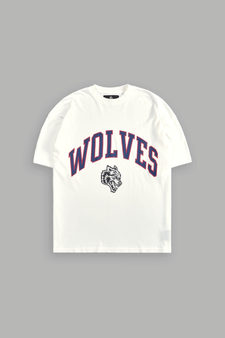 Loyalty "Premium" Oversized Unisex Tee in Cream/Maroon