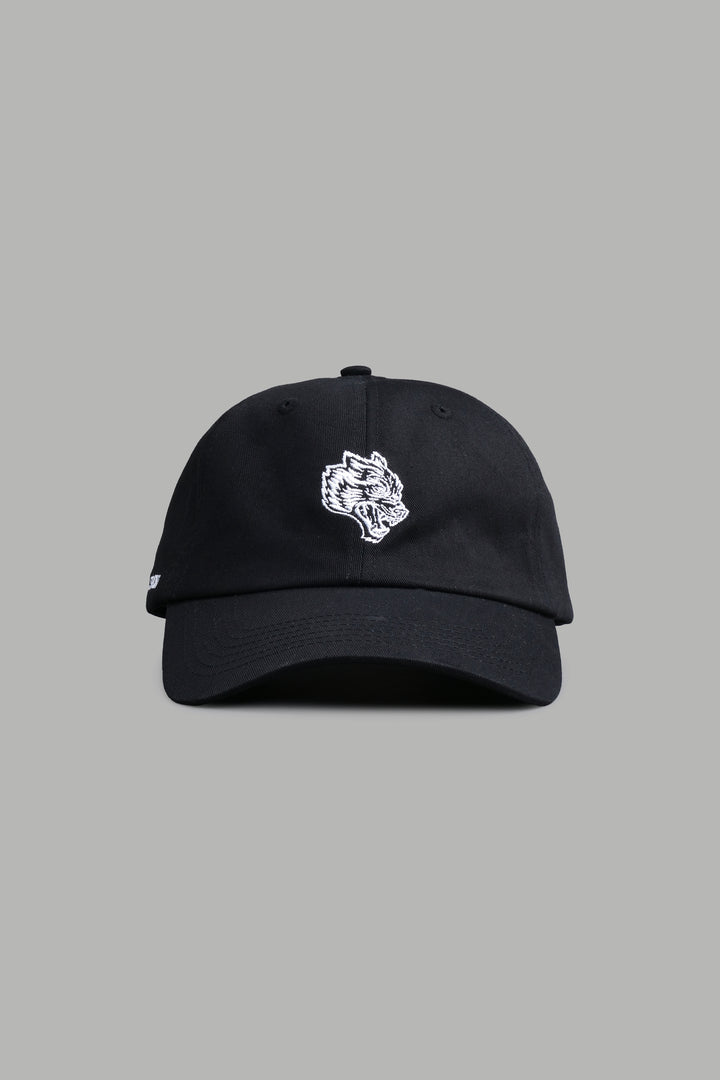 Wolf Head V2 Dad Hat in Black