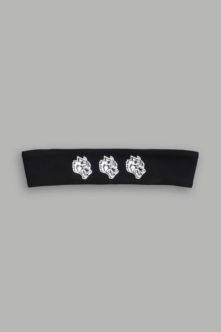 Triple Wolf Energy Headband in Black