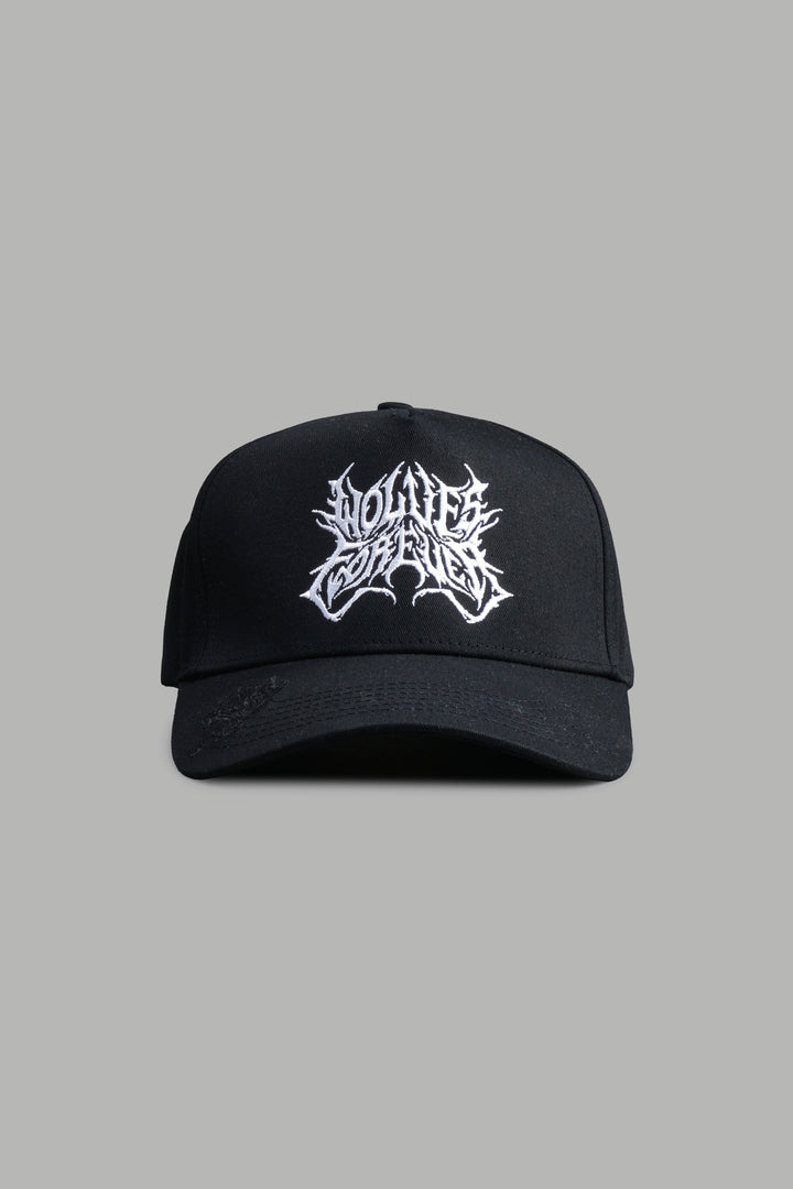 Finite Metal 5 Panel Hat in Black