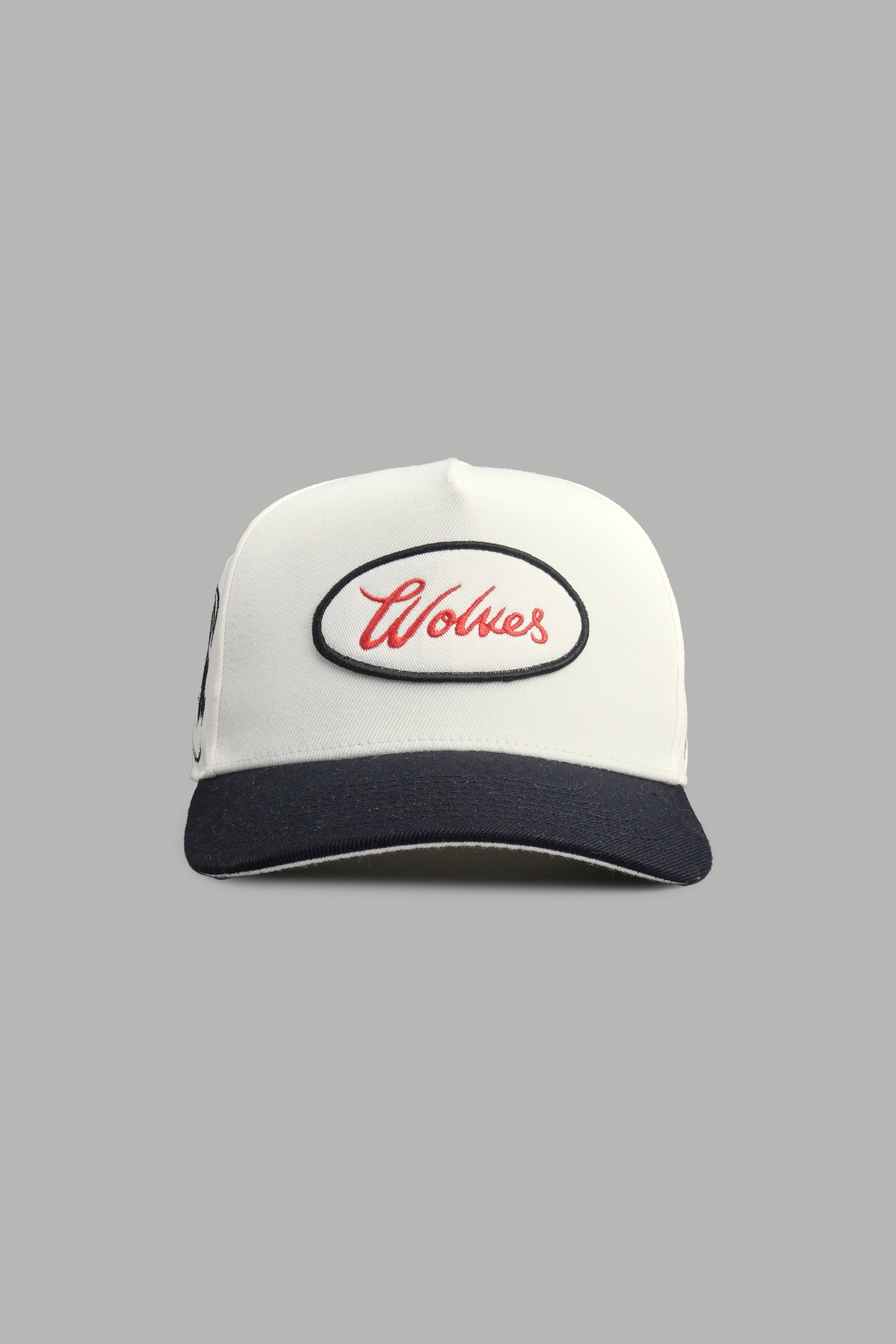 Mickey & The Wolf A Frame Snapback in Cream/Black