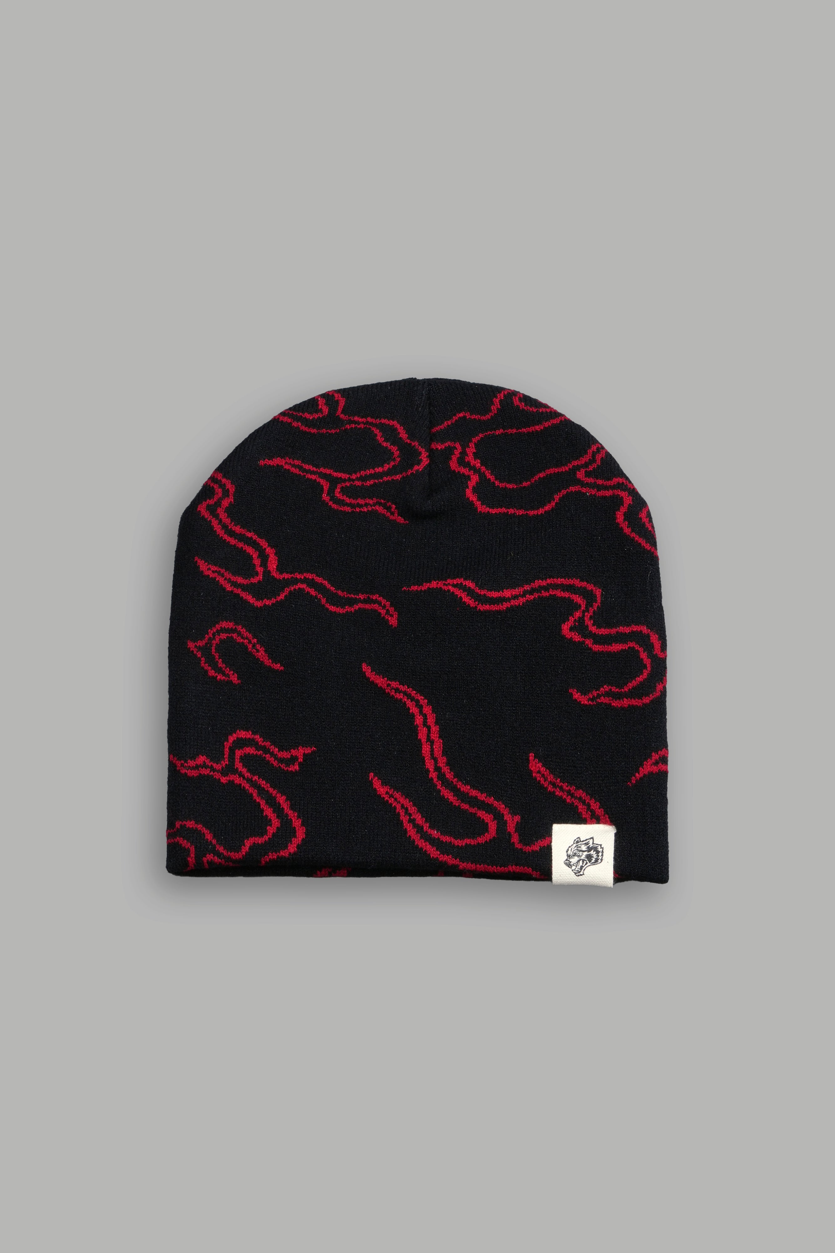 Our Fire Cap Beanie in Black/Red