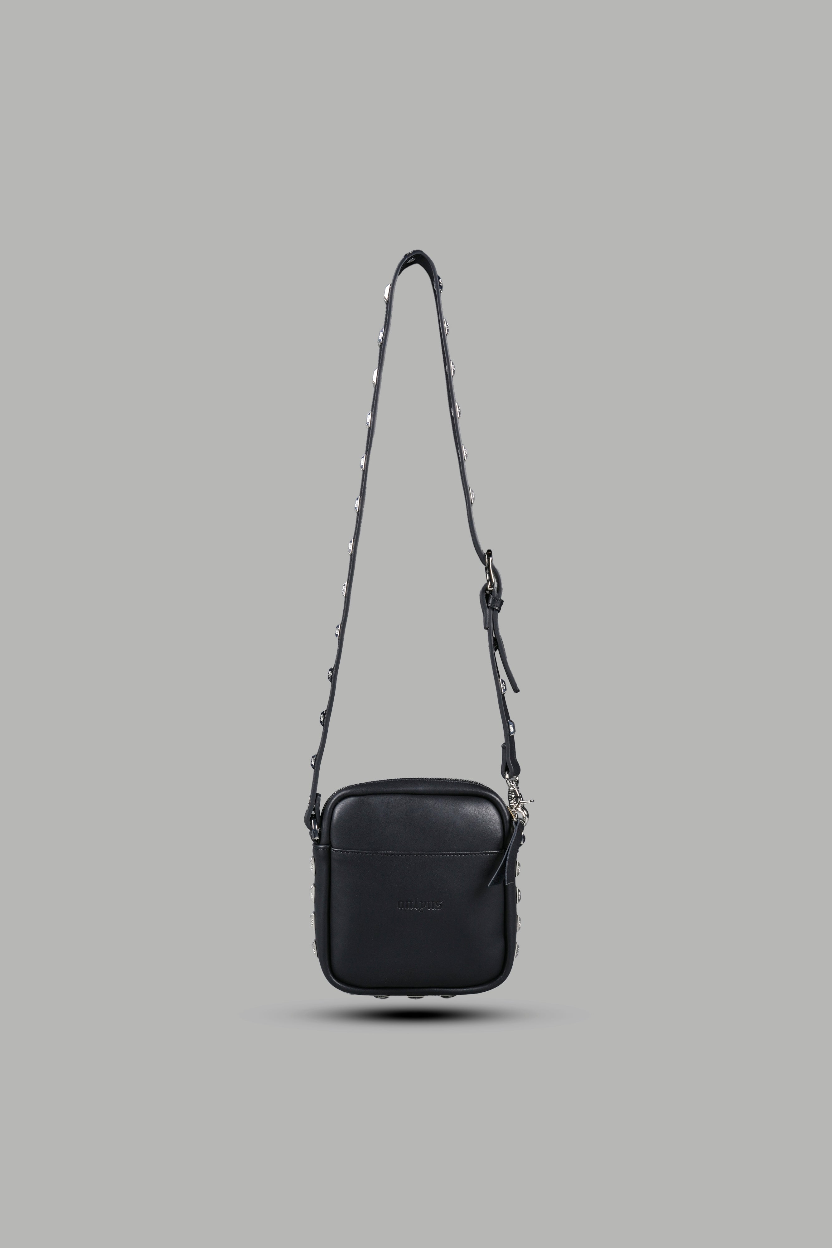 Wolves OnlyUs Slim Leather Side Bag in Black