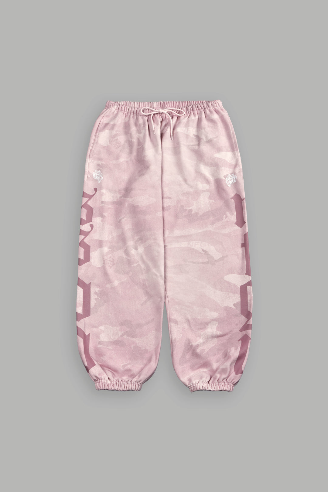 Our Mantra Unisex Lounger Sweat Pants in Blush Vintage Woodland Camo