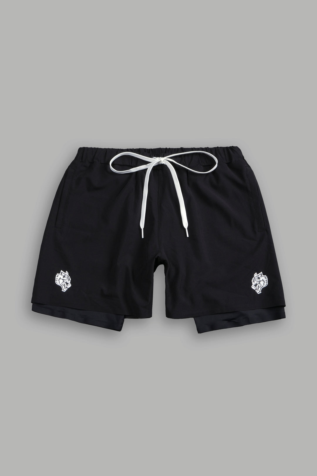Dual Compression Shorts in Black