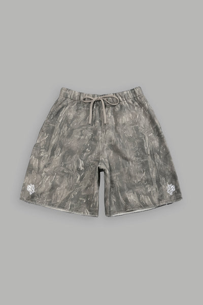 Dual Core Raw Hem Oversized Post Lounge Sweat Shorts in Ohana