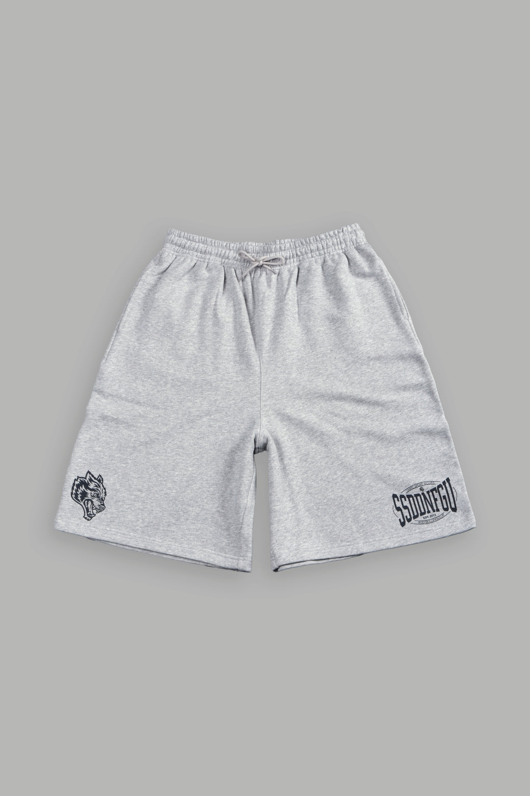 SSDDNFGU FRVR Oversized Osiris Sweat Shorts in Light Athletic Gray