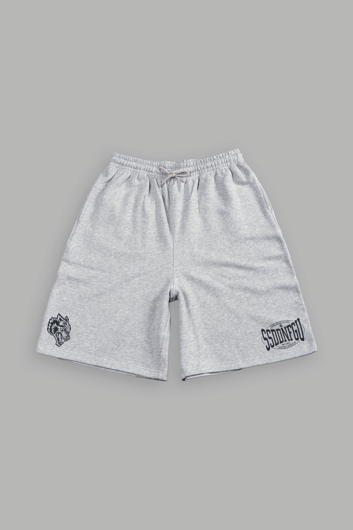 SSDDNFGU FRVR Oversized Osiris Sweat Shorts in Light Athletic Gray