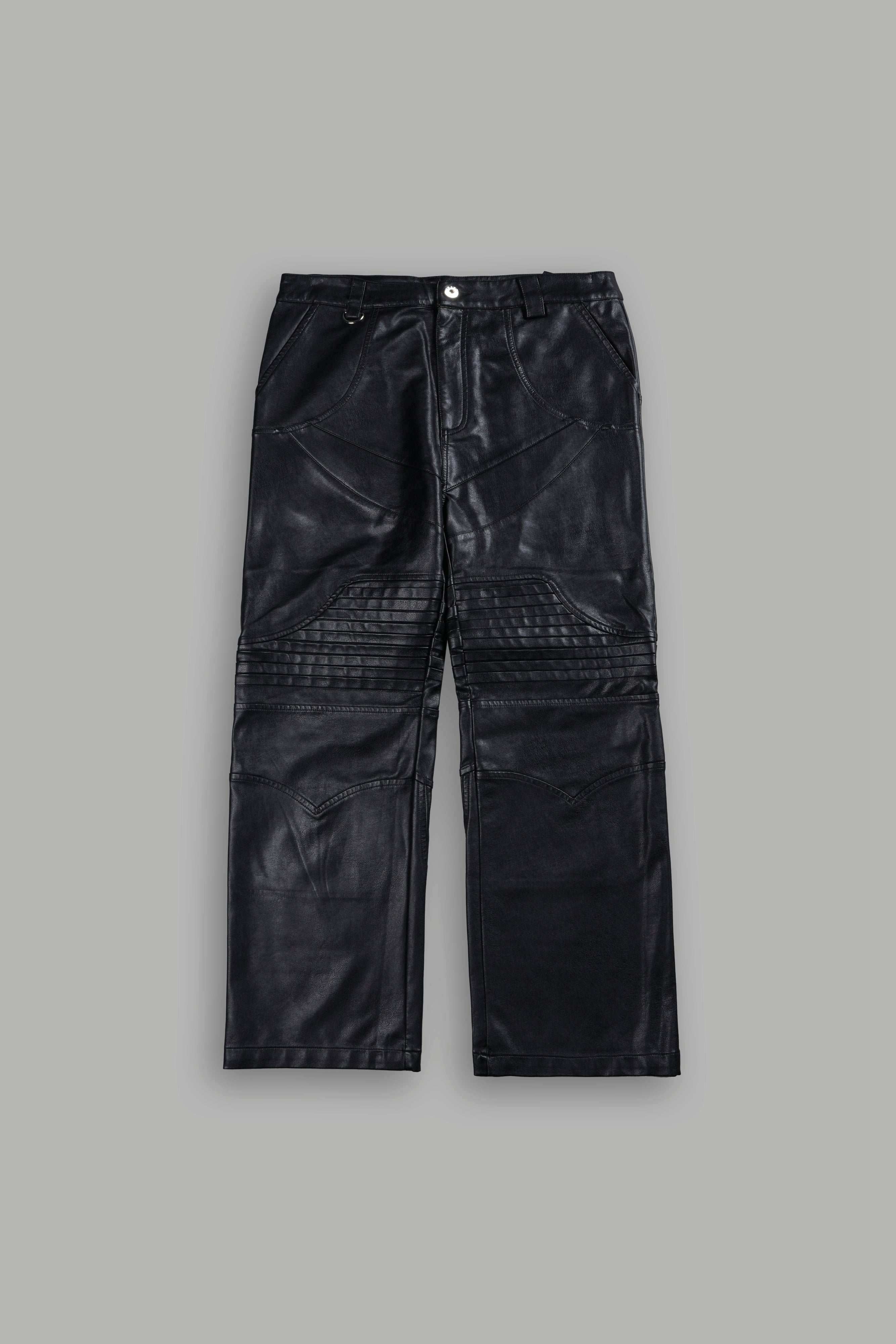Wolves Chopper McKagan Faux Leather Pants in Black