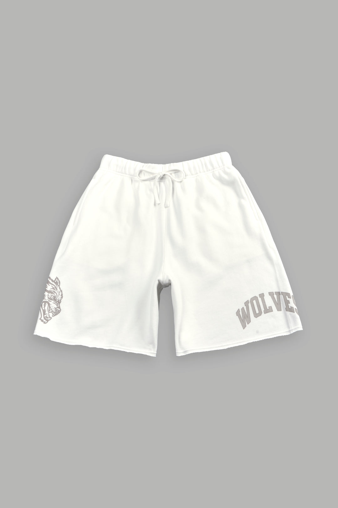 Loyalty Frvr Raw Hem Oversized Post Lounge Sweat Shorts in Cream