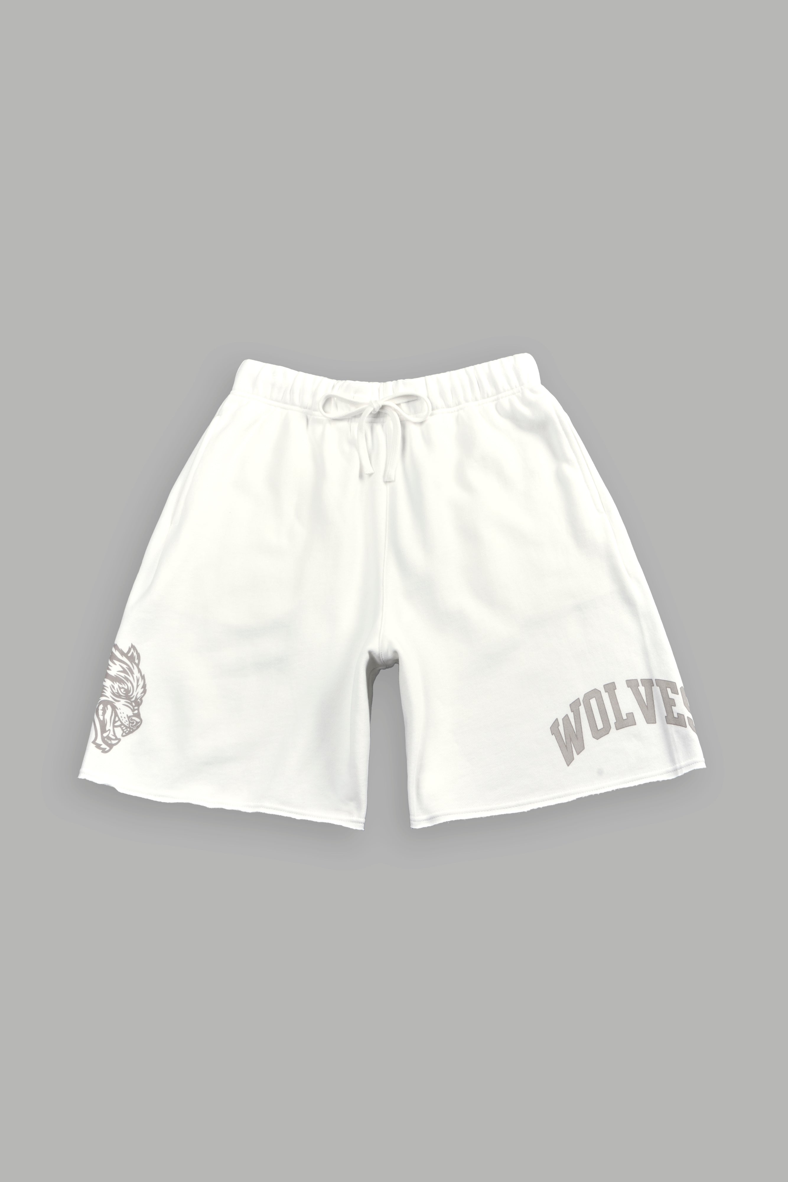Loyalty Frvr Raw Hem Oversized Post Lounge Sweat Shorts in Cream