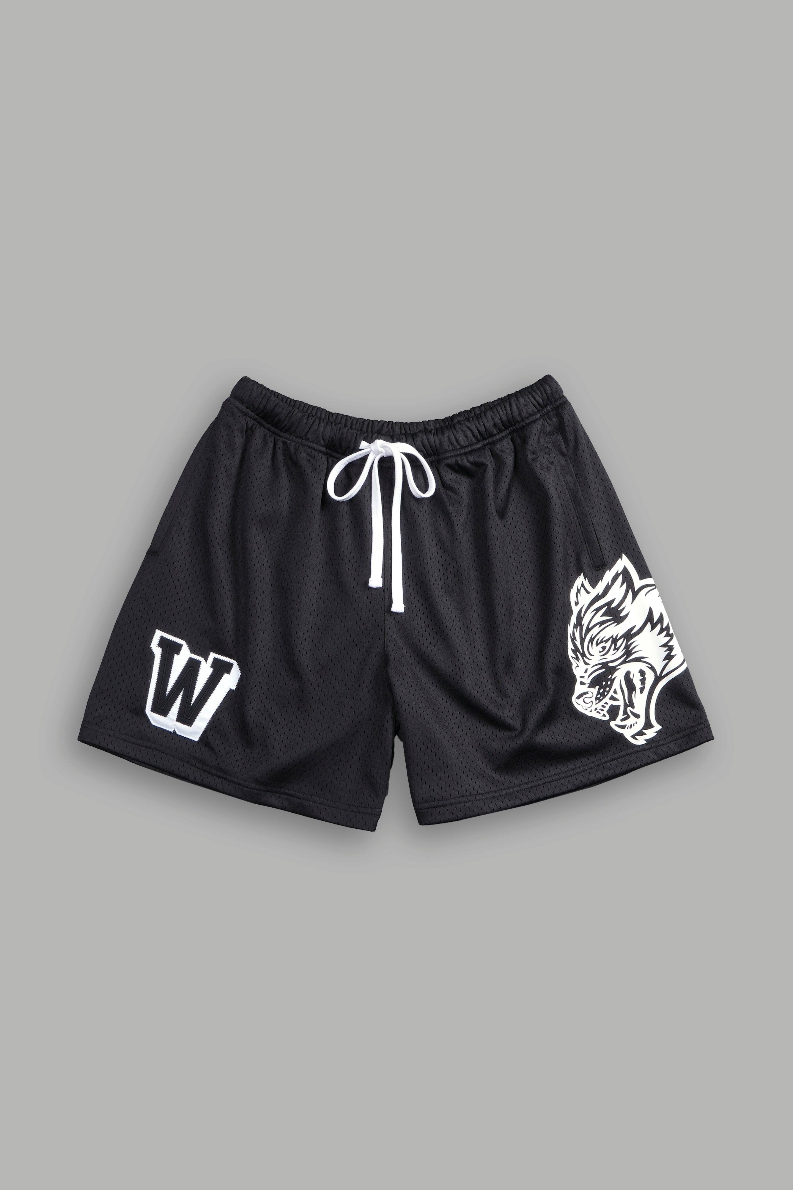 Vaughn Mesh Shorts in Black/White