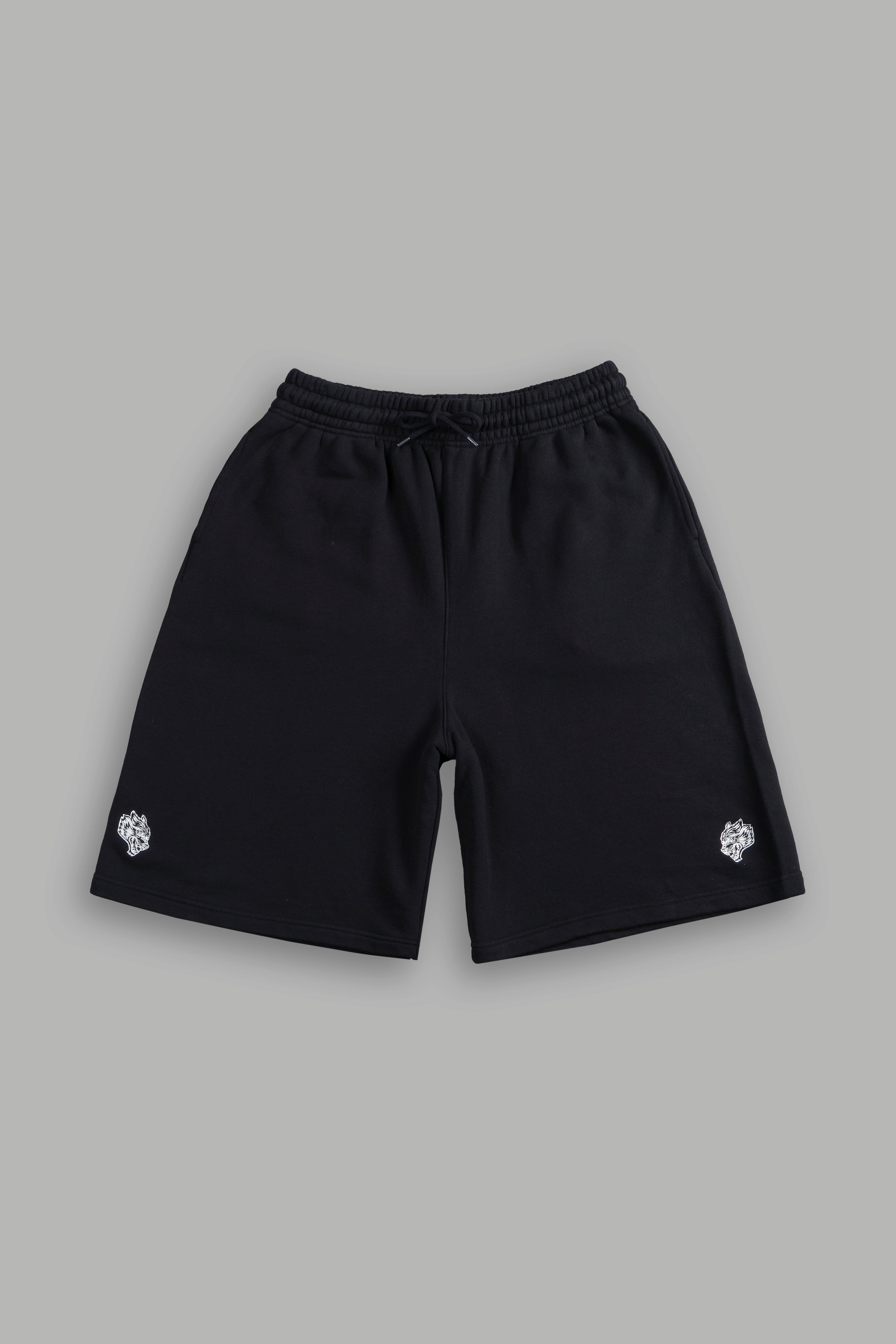 Dual Oversized Osiris Sweat Shorts in Black