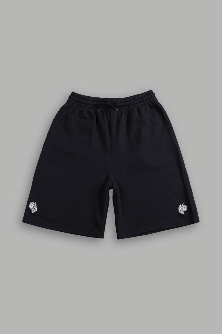 Dual Oversized Osiris Sweat Shorts in Black