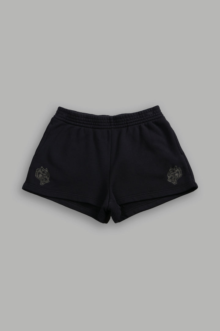 Dual Ellie Sweat Shorts in Black