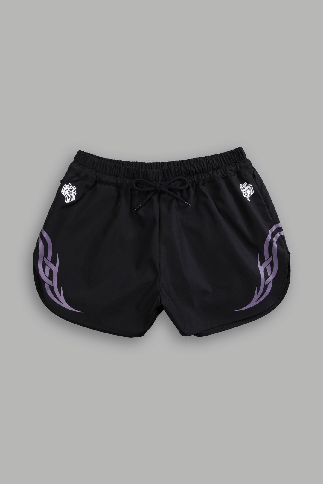 Dual Finite Code She Nadia Track Shorts in Black