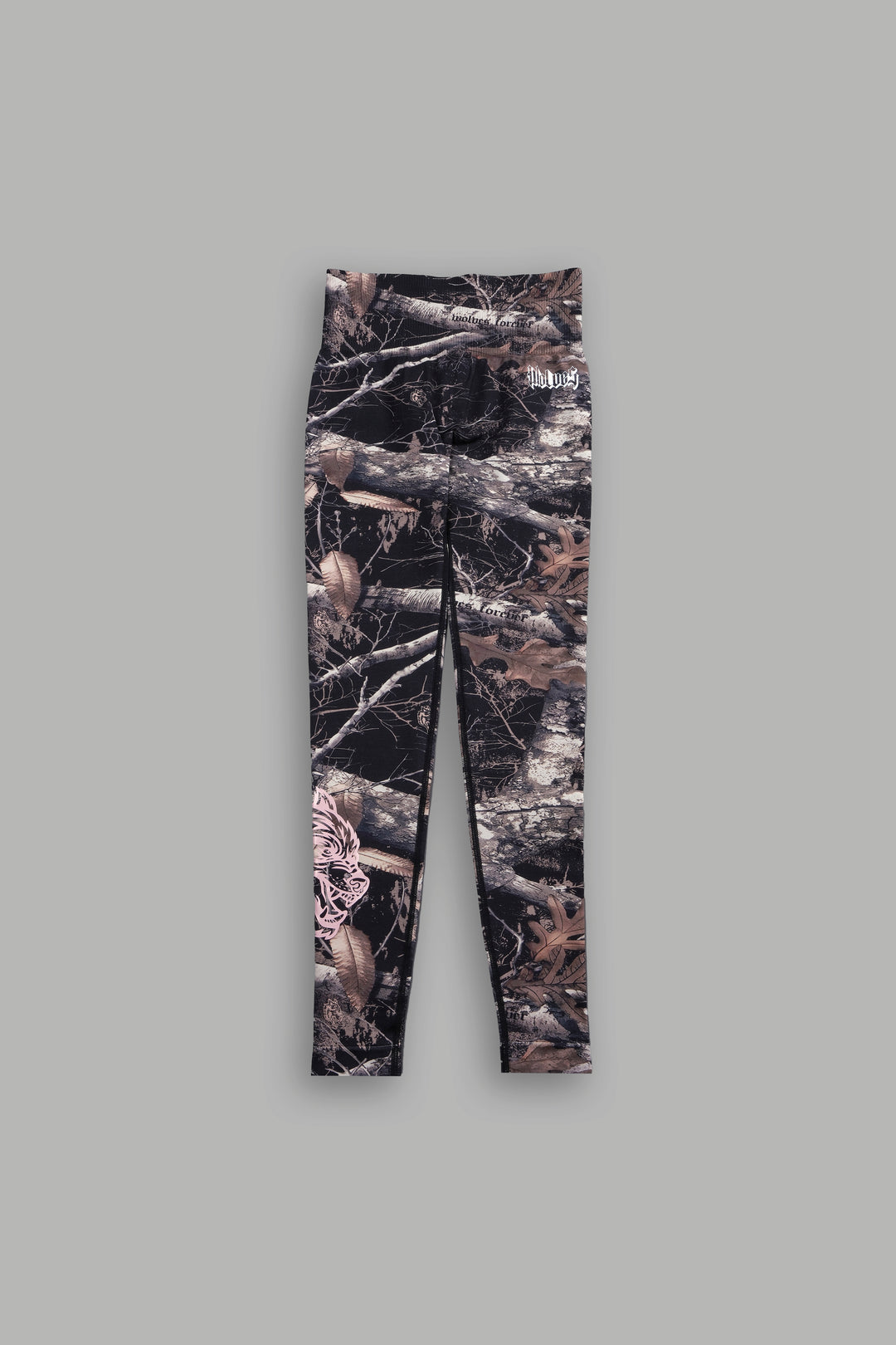 Our Passion "Everson Seamless" Scrunch Leggings in Darc Brown Woodland Camo