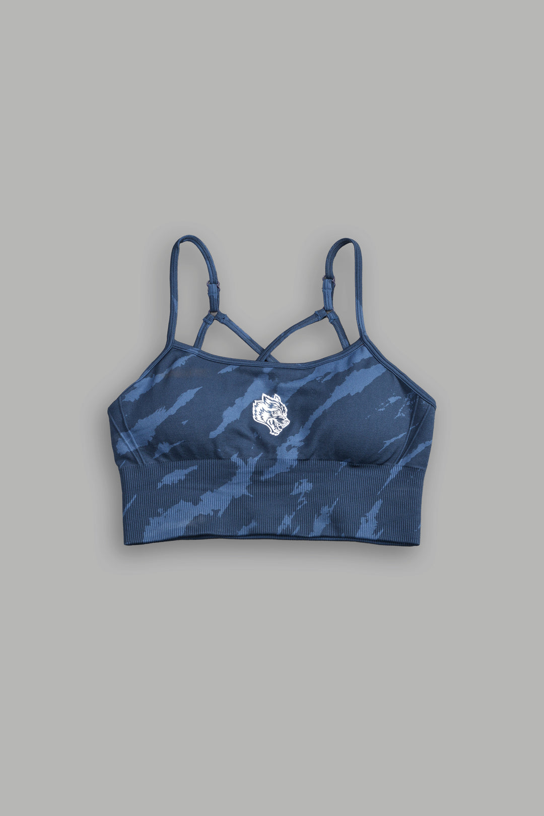Single Wolf "Everson Seamless" Huxley Bra in Ocean Blue Native Camo