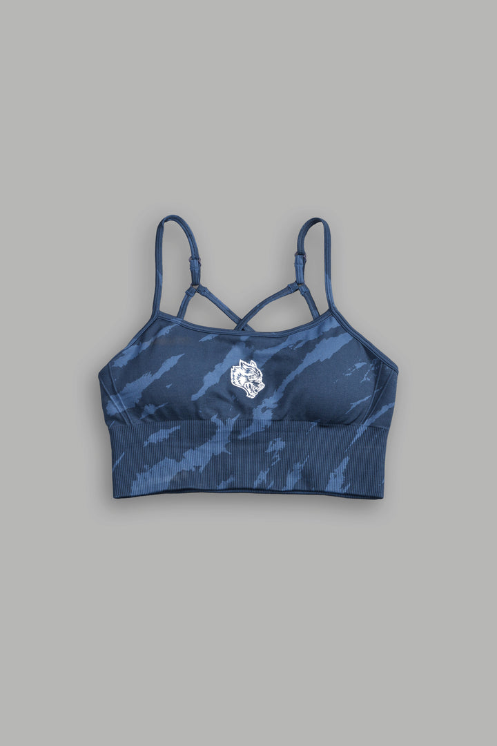 Single Wolf "Everson Seamless" Huxley Bra in Ocean Blue Native Camo