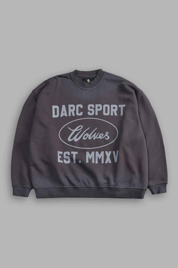 Darc Sport MMXV Grunge Oversized London Unisex Crewneck in Wolf