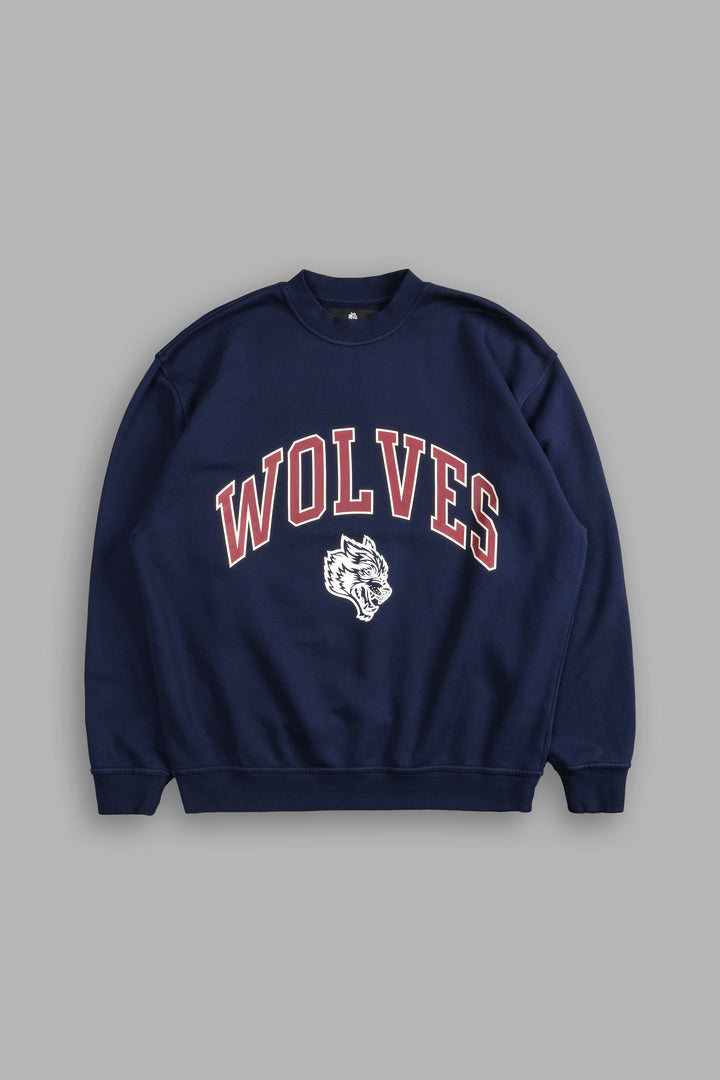 Loyalty London Unisex Crewneck in Navy/Maroon