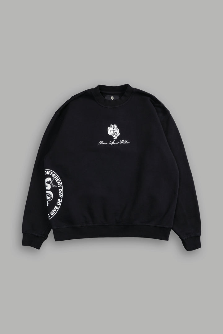 Three Heads Cornell Crewneck in Black