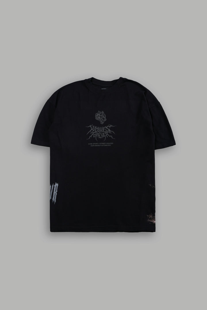 Darc Ken "Side By Side" Series Premium Oversized Tee in Black