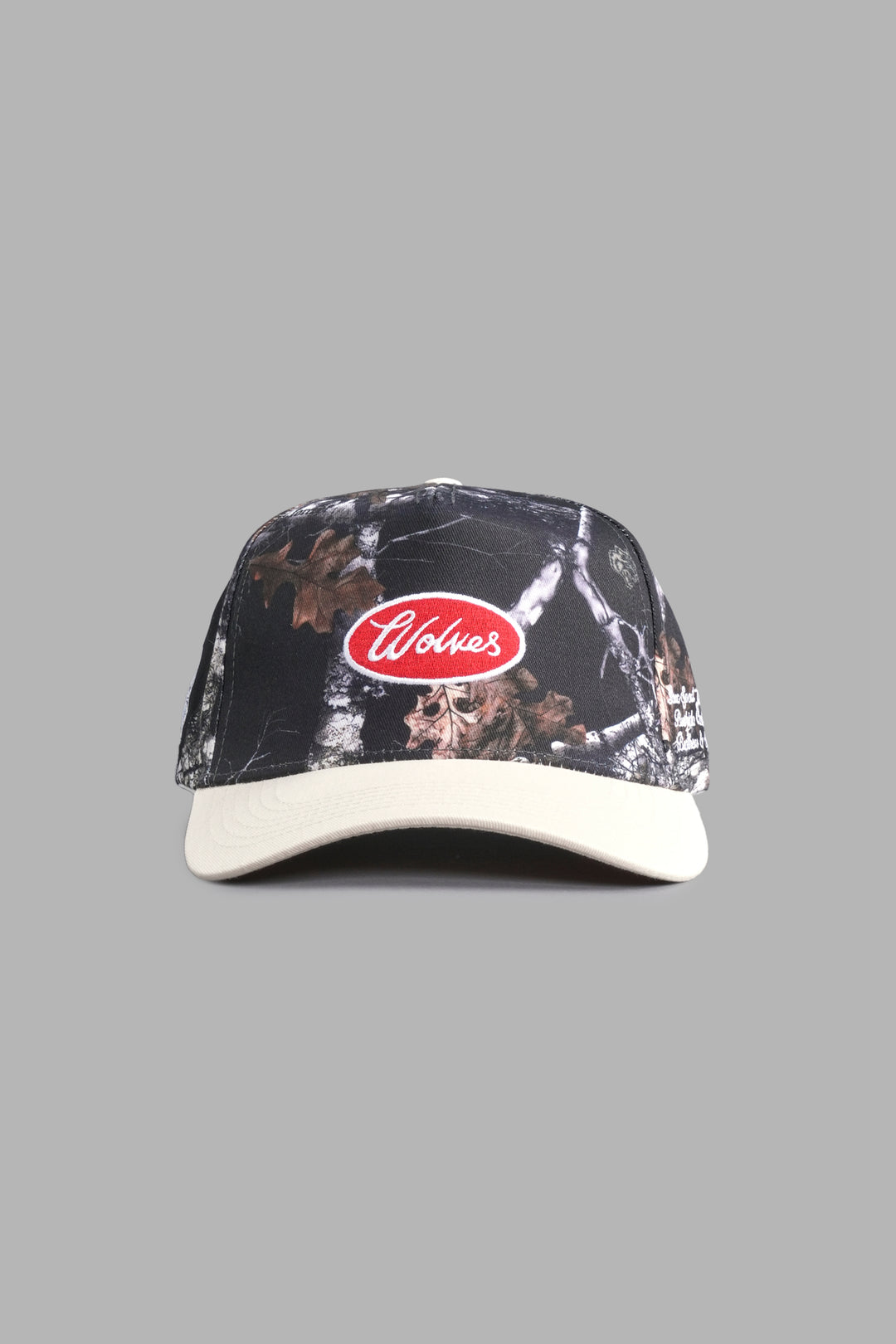 Our Lane 5 Panel Hat in Darc Woodland Camo/Cream