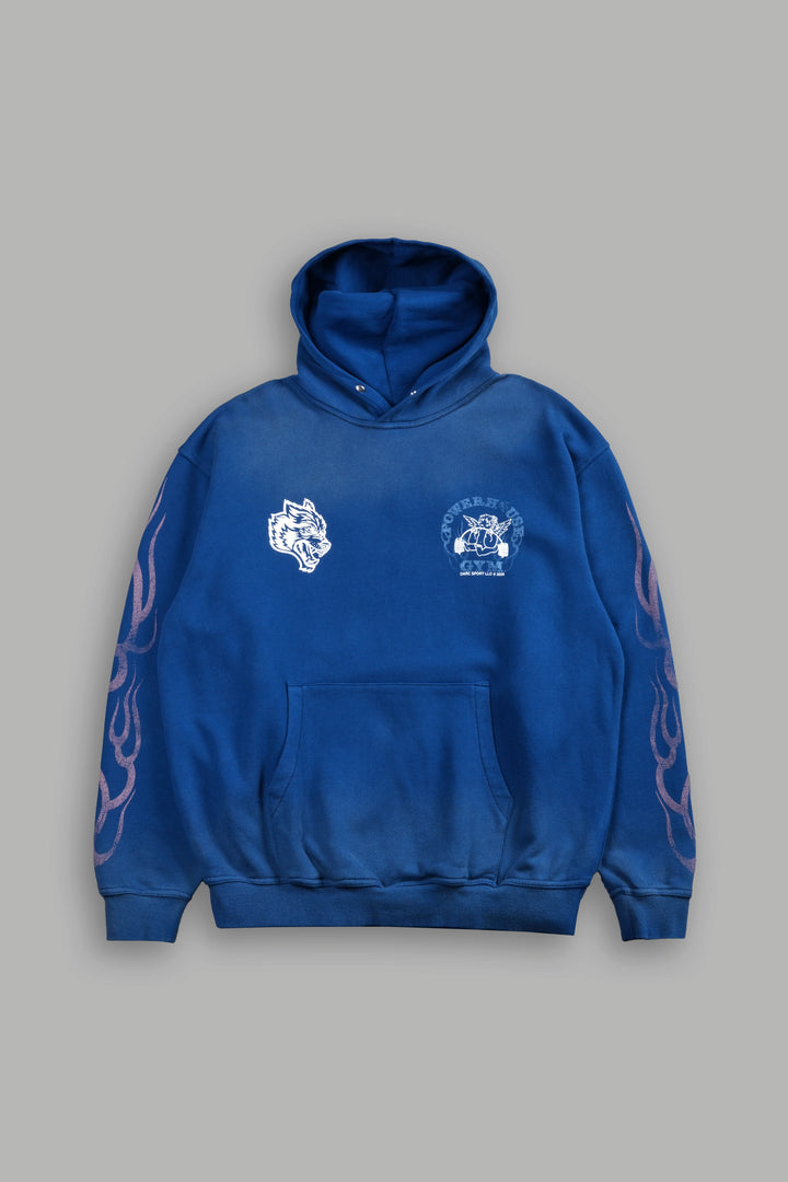 Powerhouse of the Cherub Unisex "Pierce" Hoodie in Darc Cobalt Drift Wash