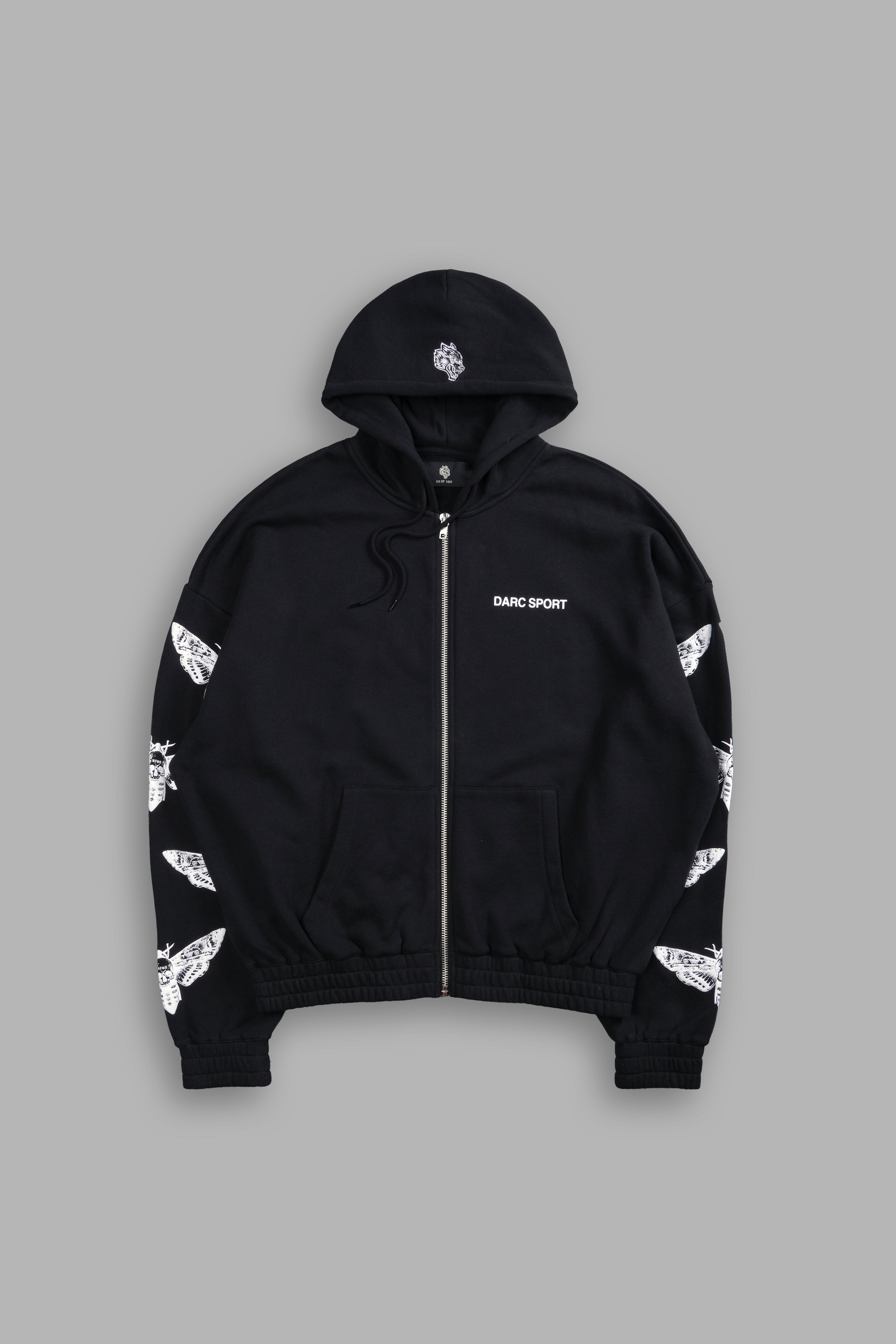 Reborn "Chambers" Zip Hoodie in Black